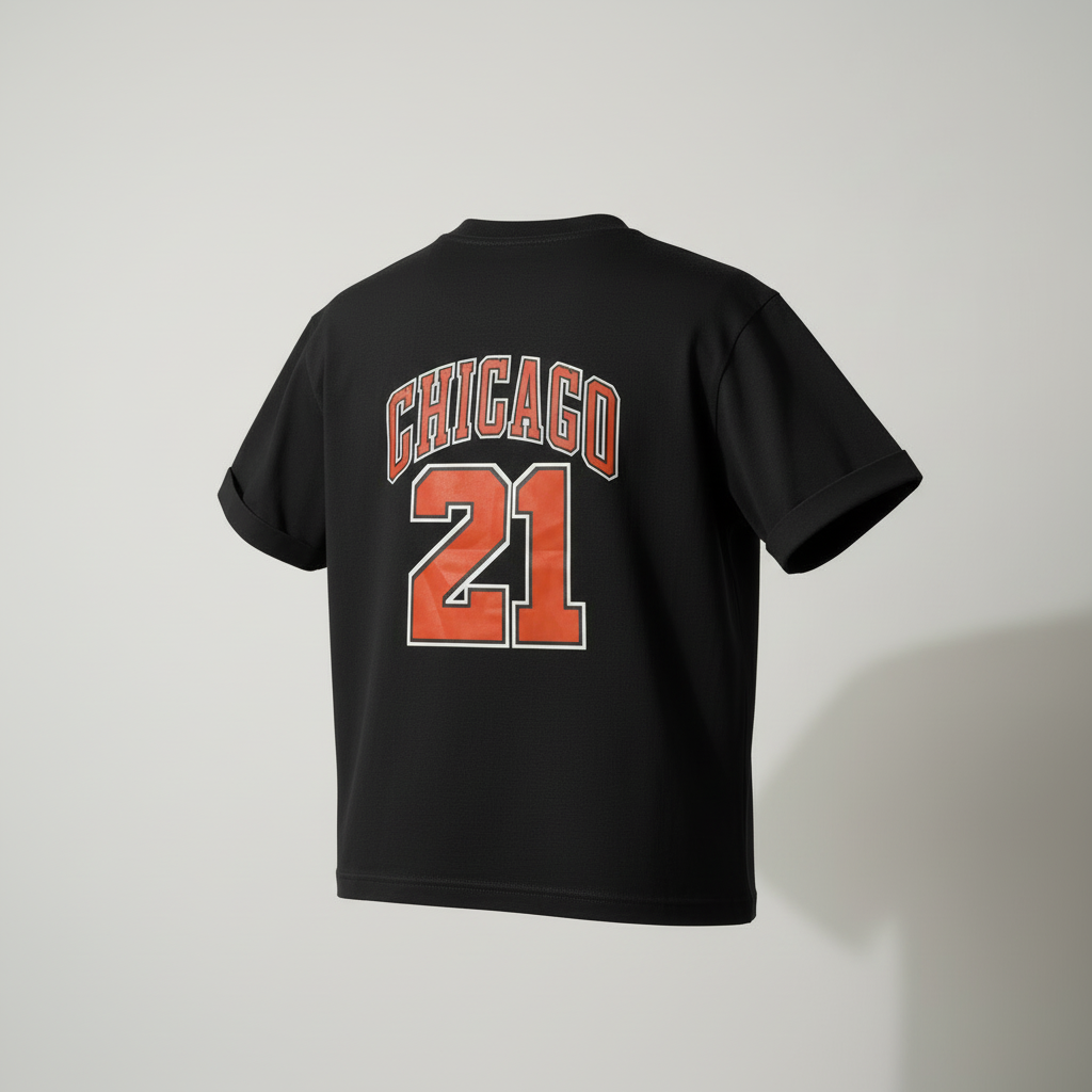 Takweel Chicago Varsity Black Tee
