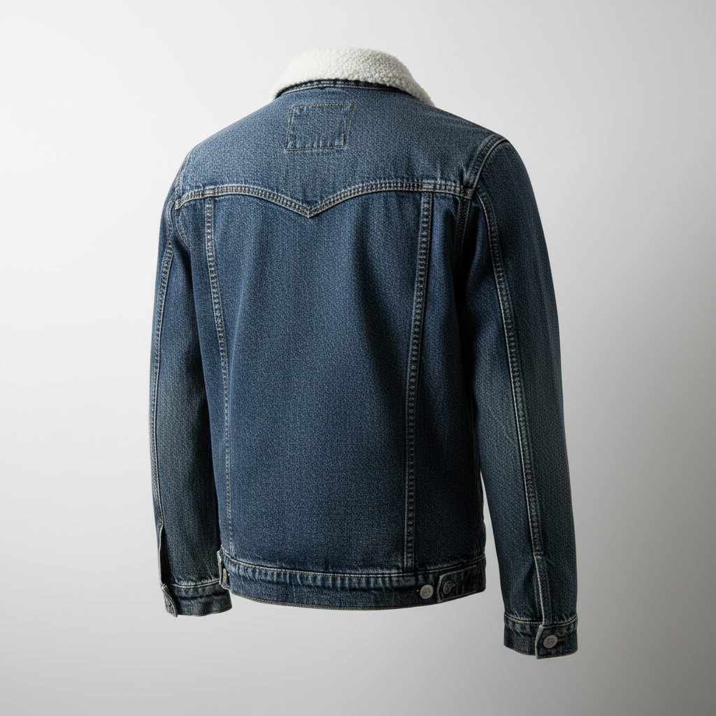 "Outpost" Sherpa Lined Vintage Denim Jacket