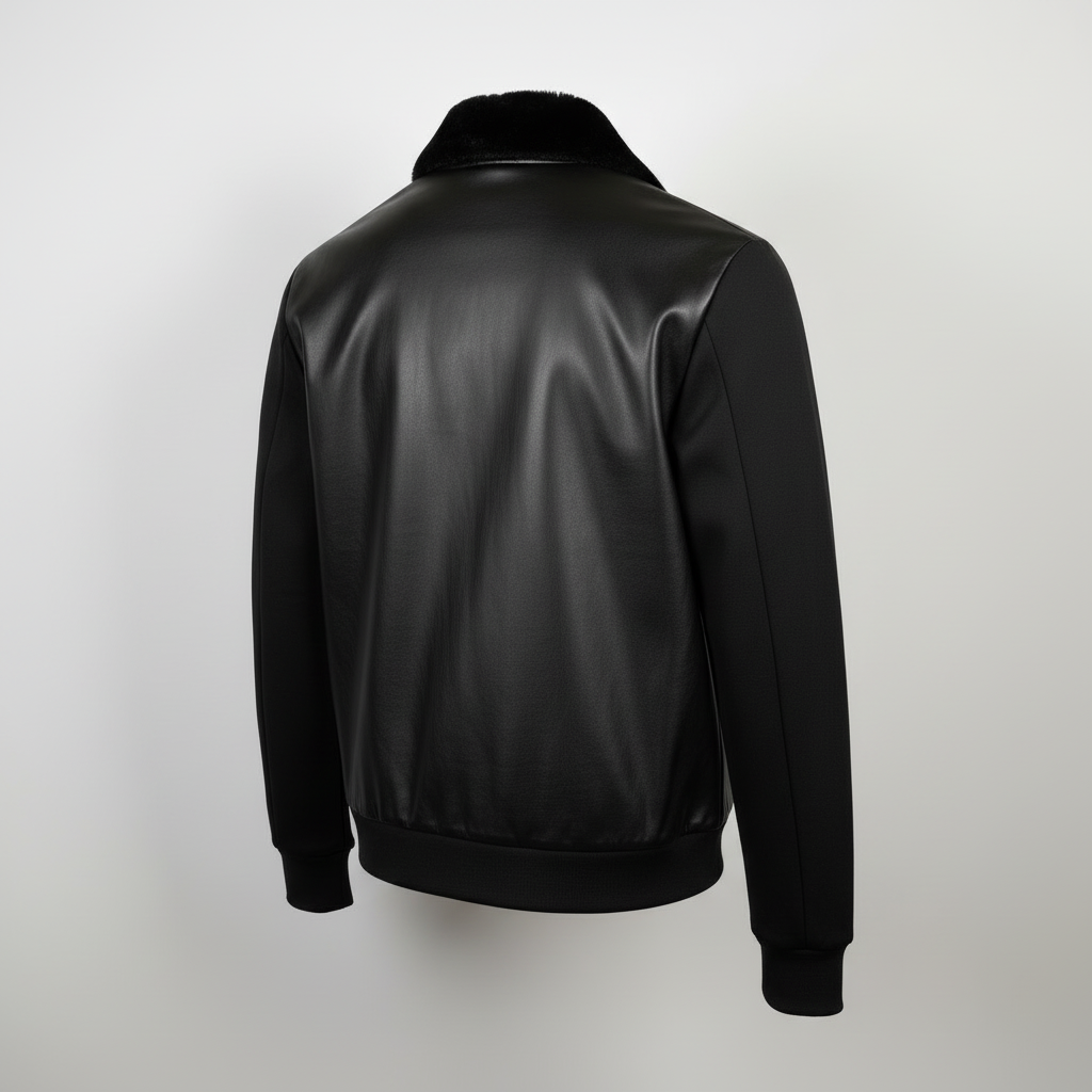 Takweel Obsidian Hybrid Shearling Bomber