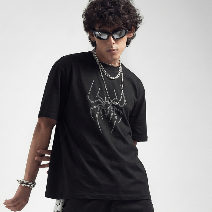 "Arachnid" Chrome Spider Graphic Streetwear Tee