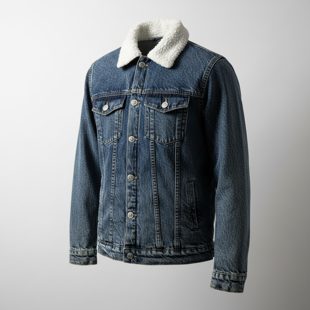 "Outpost" Sherpa Lined Vintage Denim Jacket