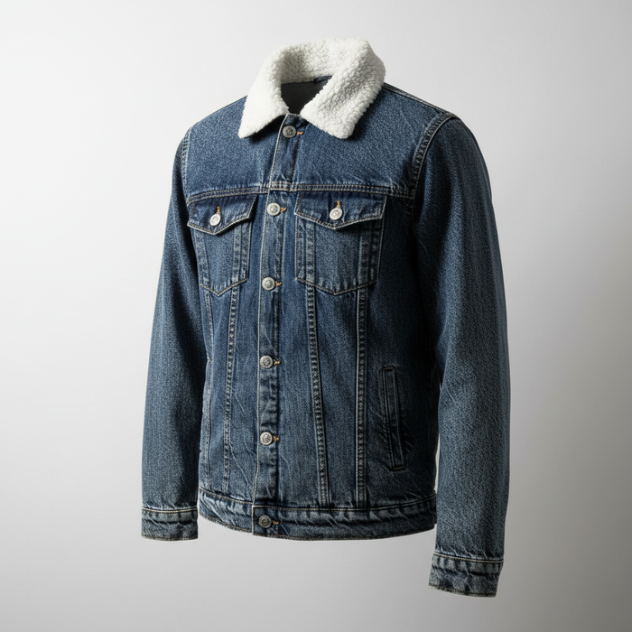 "Outpost" Sherpa Lined Vintage Denim Jacket