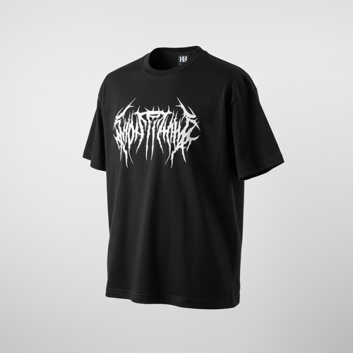 Black Metal Graphic Oversized Tee