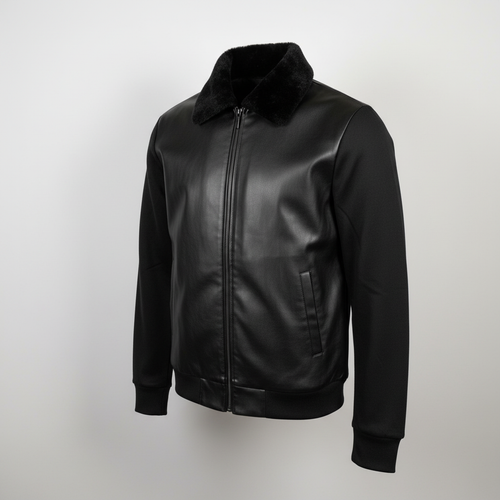 Takweel Obsidian Hybrid Shearling Bomber