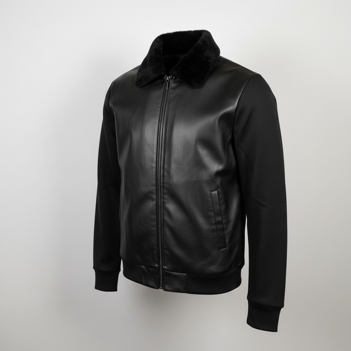 Takweel Obsidian Hybrid Shearling Bomber